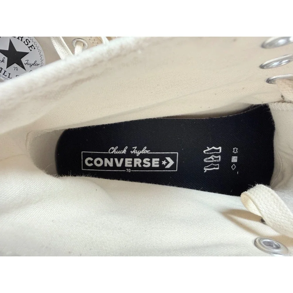 NWOB Converse 9.5 M - 11.5 W Leather Off-White